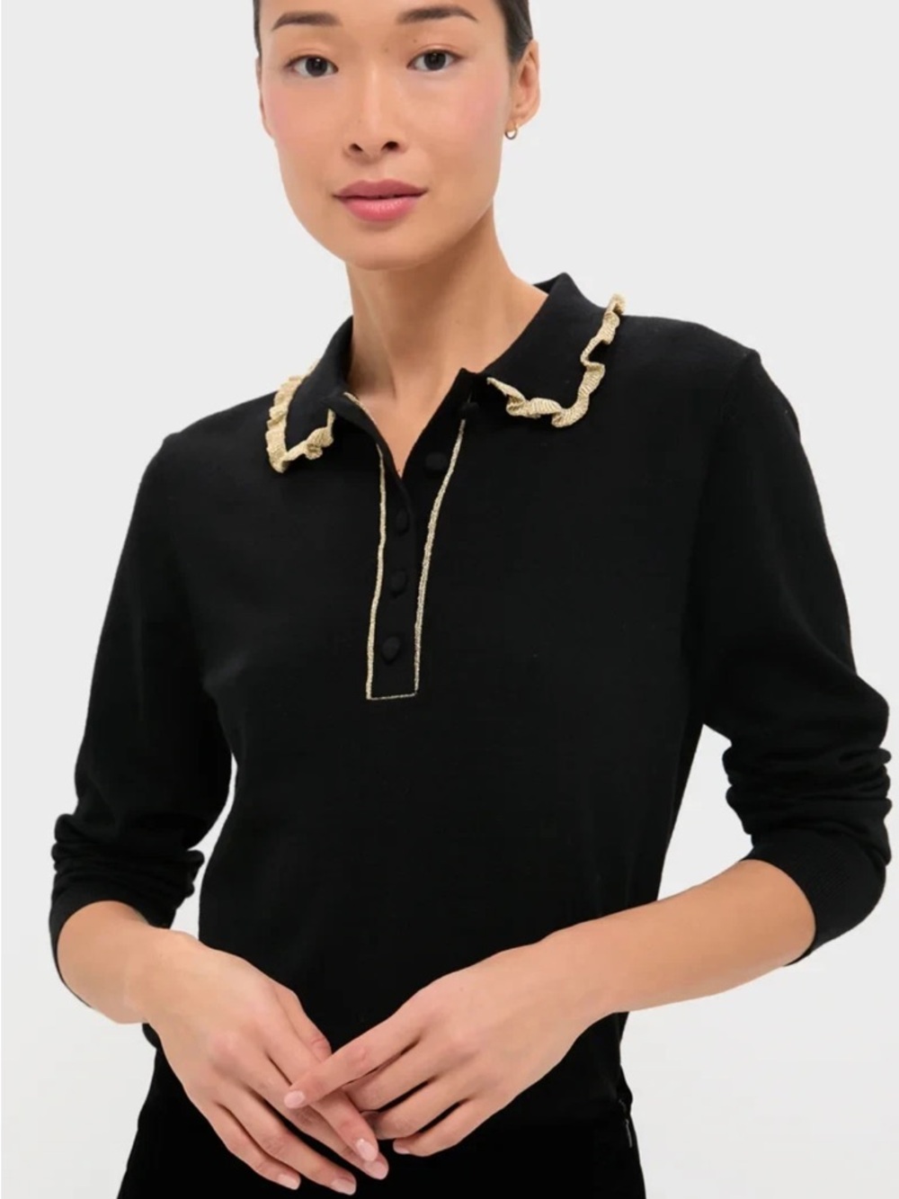 POMANDER PLACE Tuckernuck NWT $128 Annalane Collared Sweater Top Size Medium